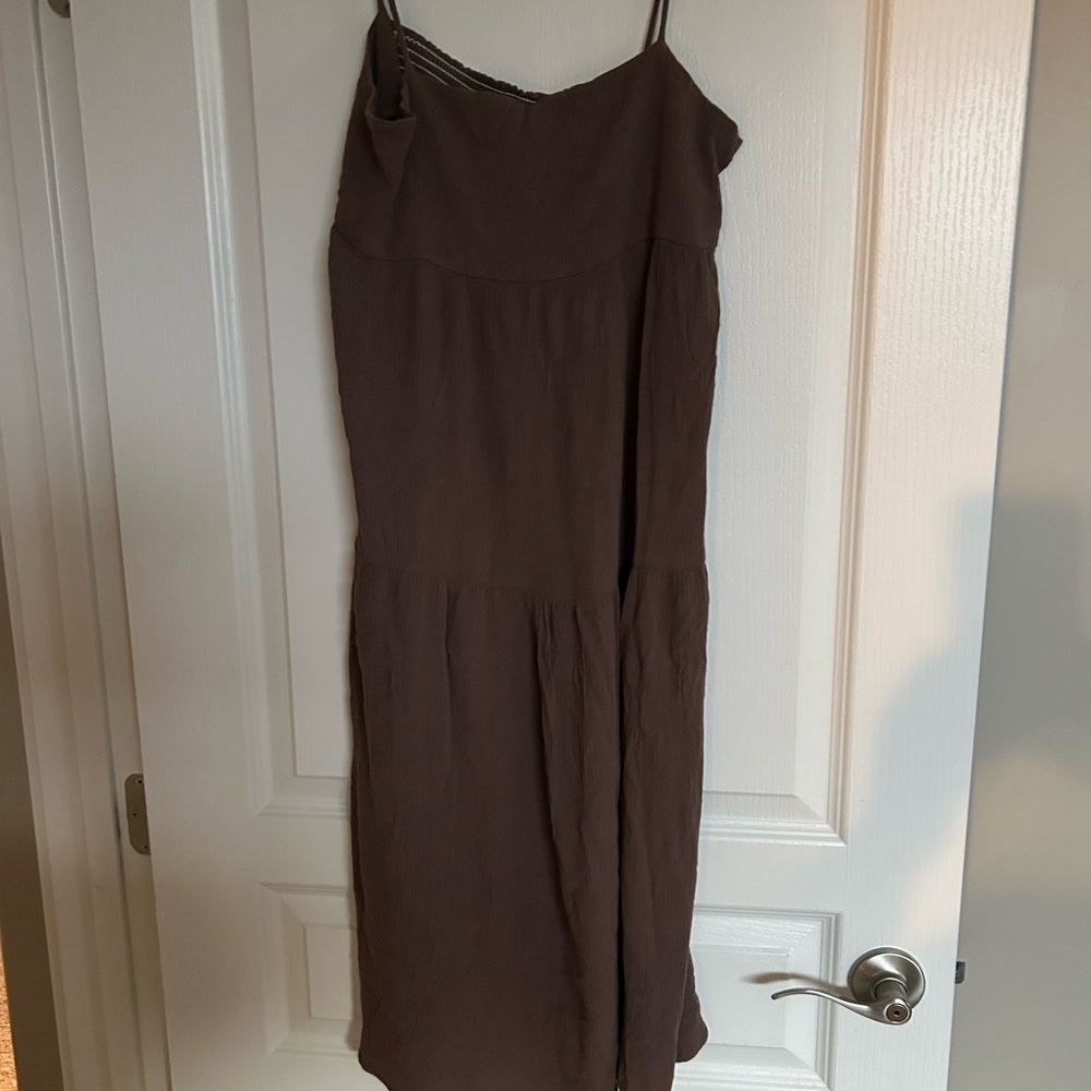 Carly Jean Los Angeles Strapless Brown Dress